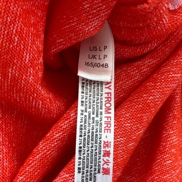 Anthropologie Daily Practice Red-Orange sweater dress petite Large - Picture 9 of 11